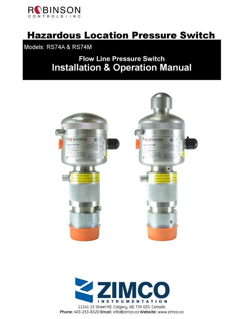 ZIMCO ROBINSON RS74A Installation & operation manual