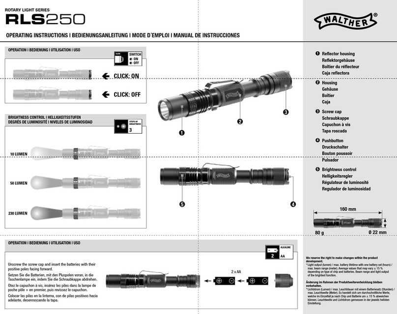 Walther ROTARY LIGHT RLS250 User manual