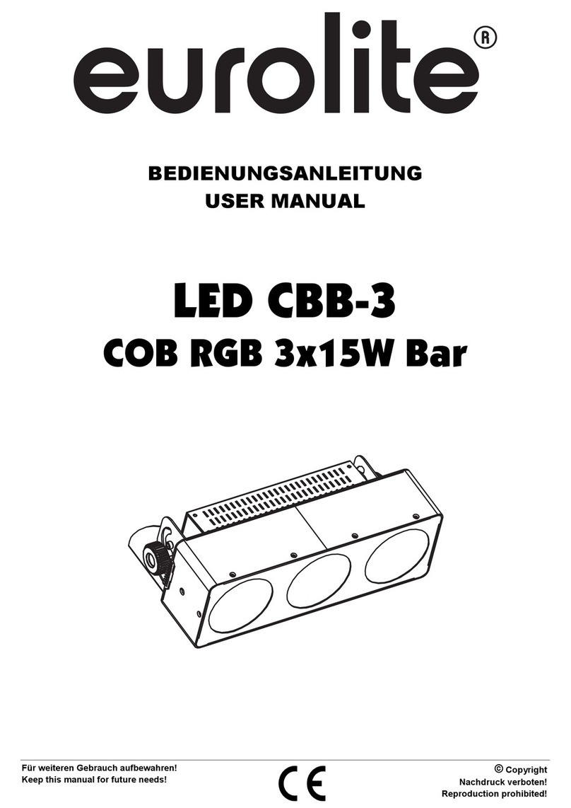 EuroLite LED CBB-3 COB RGB 3x15W Bar user manual