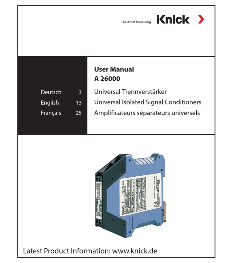 Knick A 26000 user manual