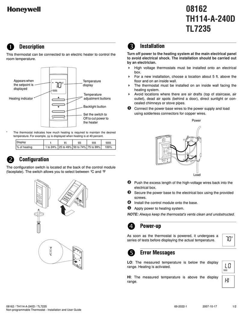 Honeywell TH114-A-240D User manual