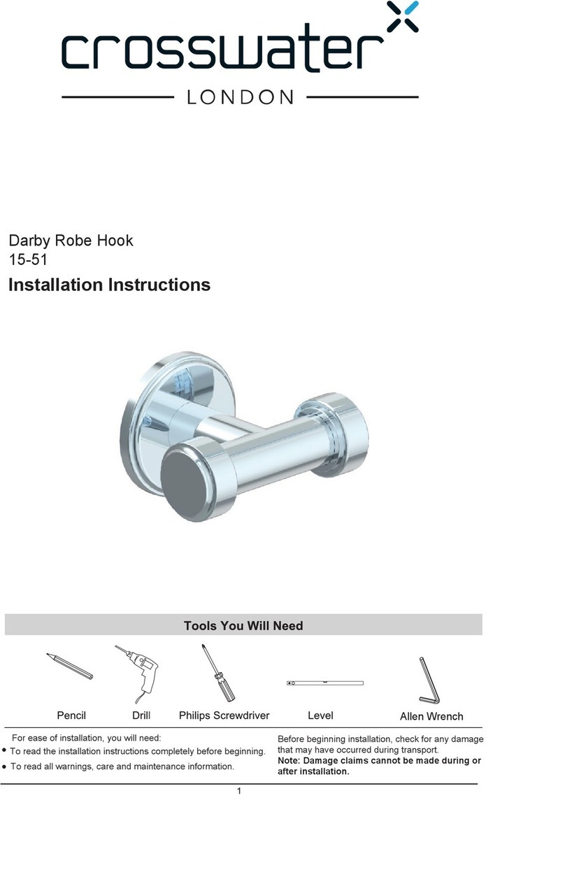 Crosswater Darby 15-51 installation instructions