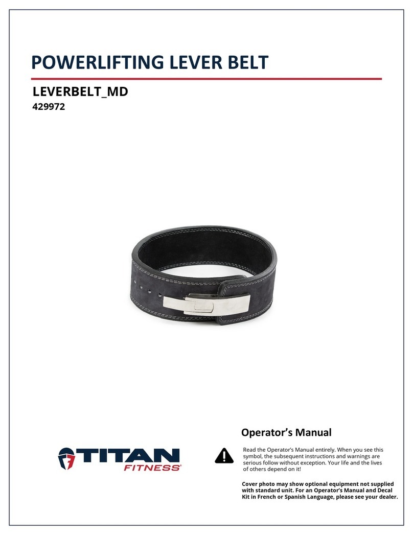 Titan Fitness LEVERBELT MD Operator's manual