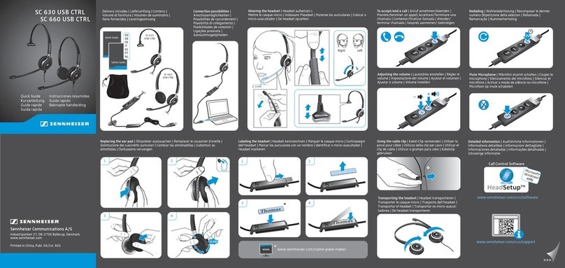 Sennheiser SC 630 USB CTRL User manual