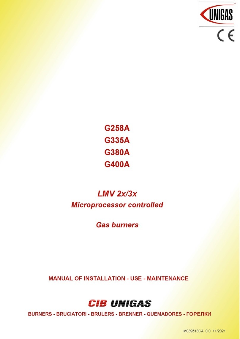 Unigas G258A Manual of installation - use - maintenance Unigas G258A Manual of installation - use - maintenance