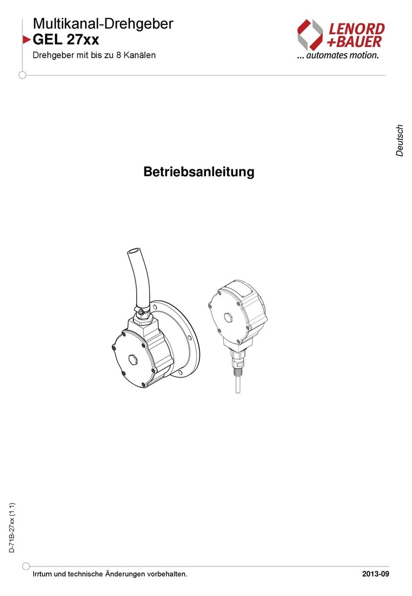 Lenord, Bauer GEL 27 Series User manual