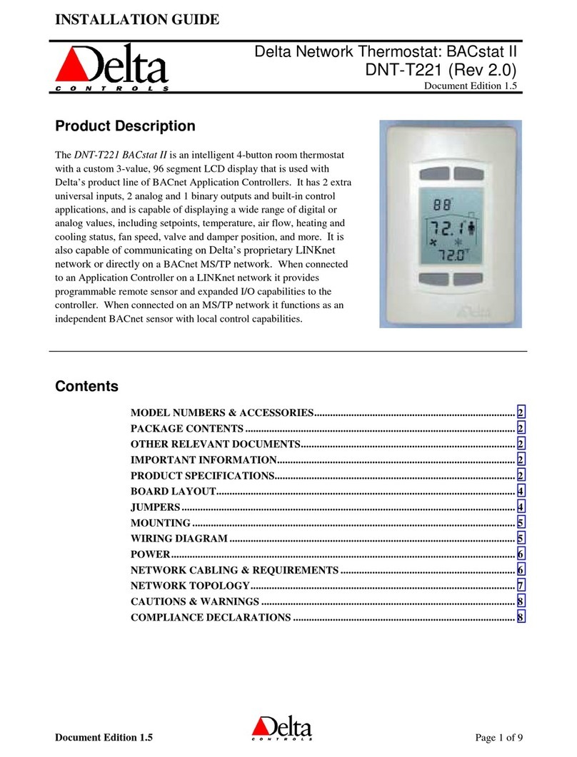 Delta Controls DNT-T221 User manual