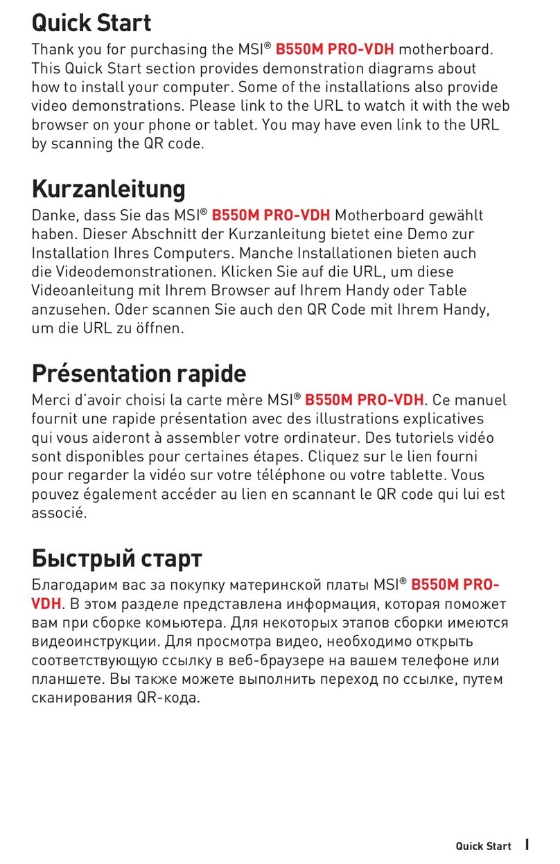 MSI B550M PRO-VDH WIFI User manual