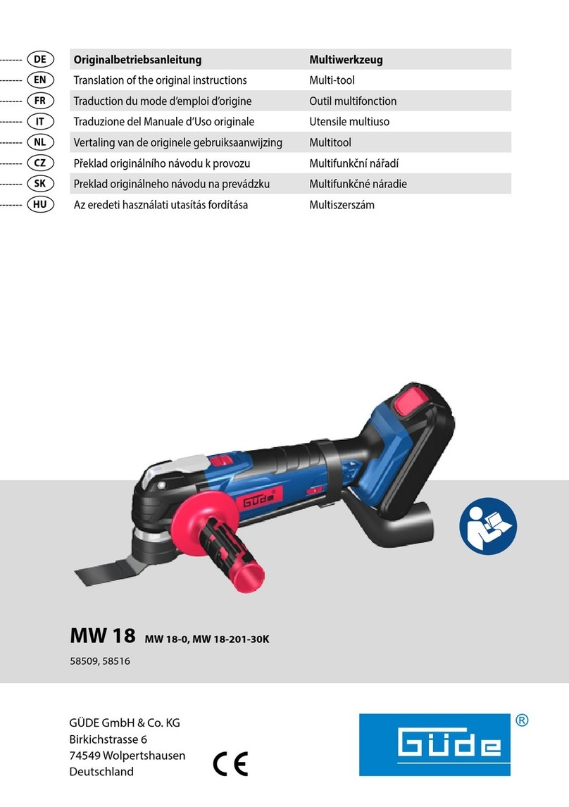 Gude MW 18 Series User manual