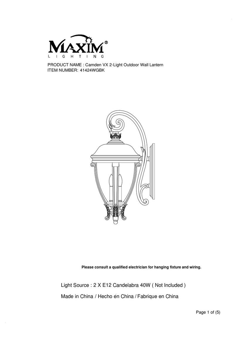 Maxim Lighting Camden VX 41424WGBK instructions