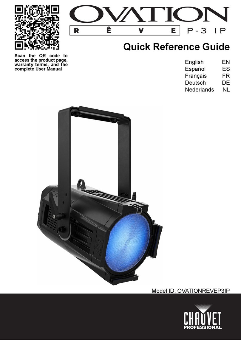 Chauvet Professional OVATION REVE P-3 IP Quick reference guide