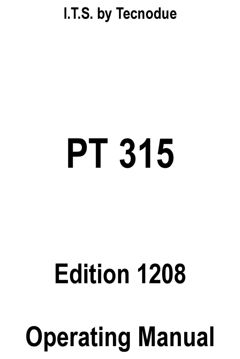 Tecnodue I.T.S PT 315 operating manual