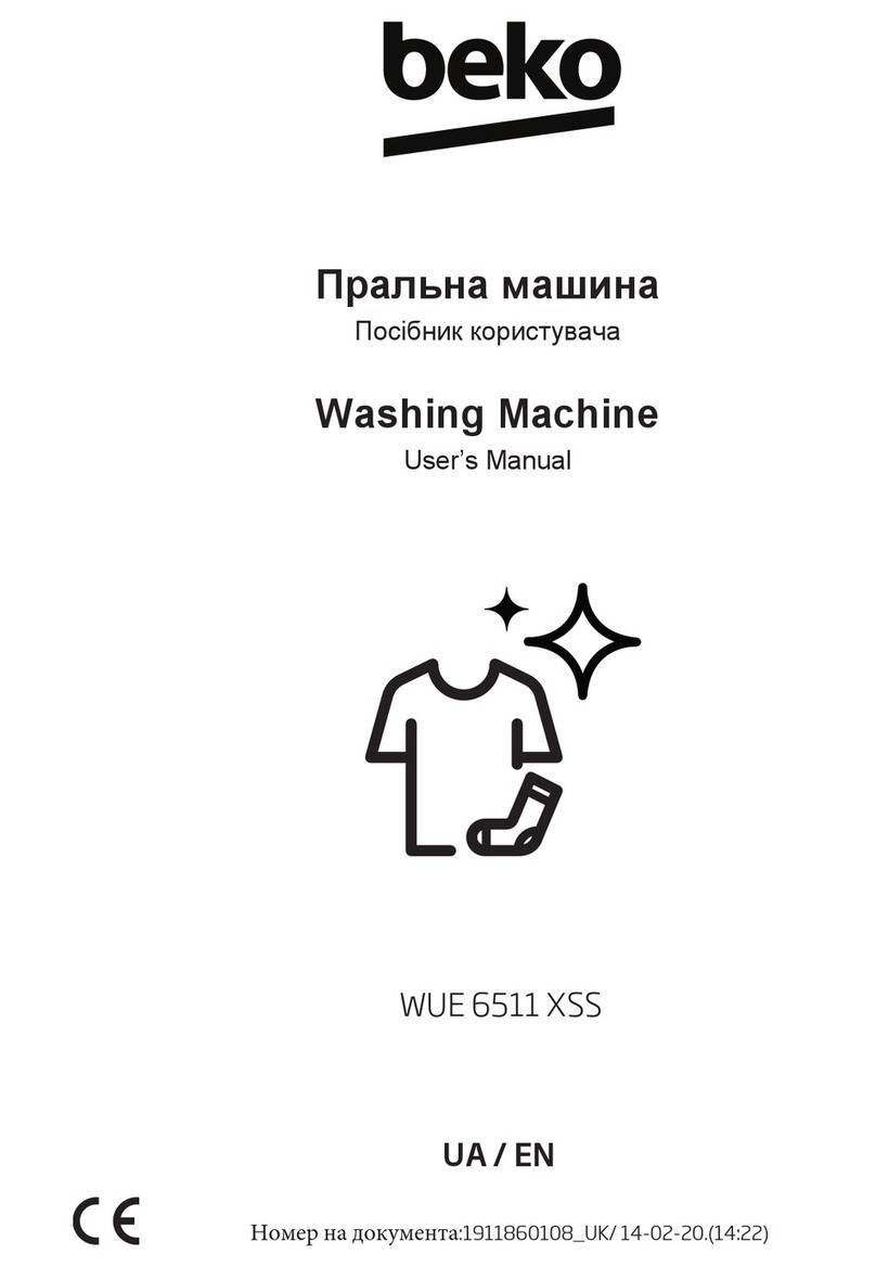 Beko WUE 6511 XSS user manual