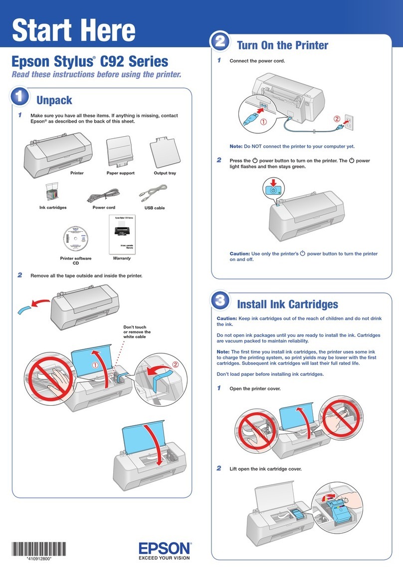 Epson Stylus C92 Series User manual