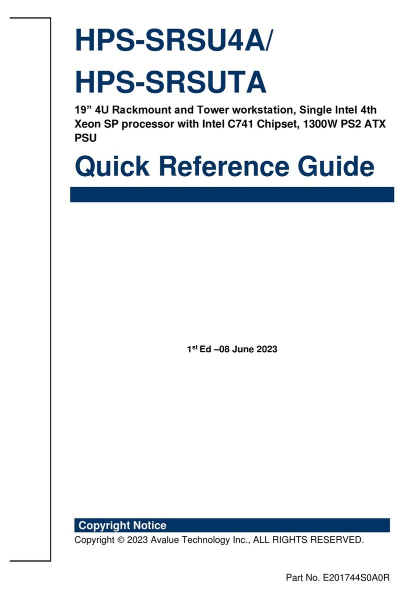 Avalue Technology HPS-SRSU4A User manual Avalue Technology HPS-SRSU4A User manual