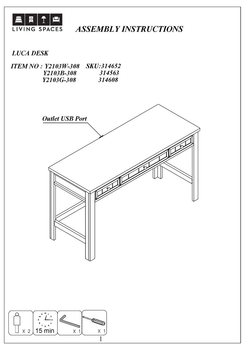 Living Spaces LUCA Y2103W-308 Assembly instructions