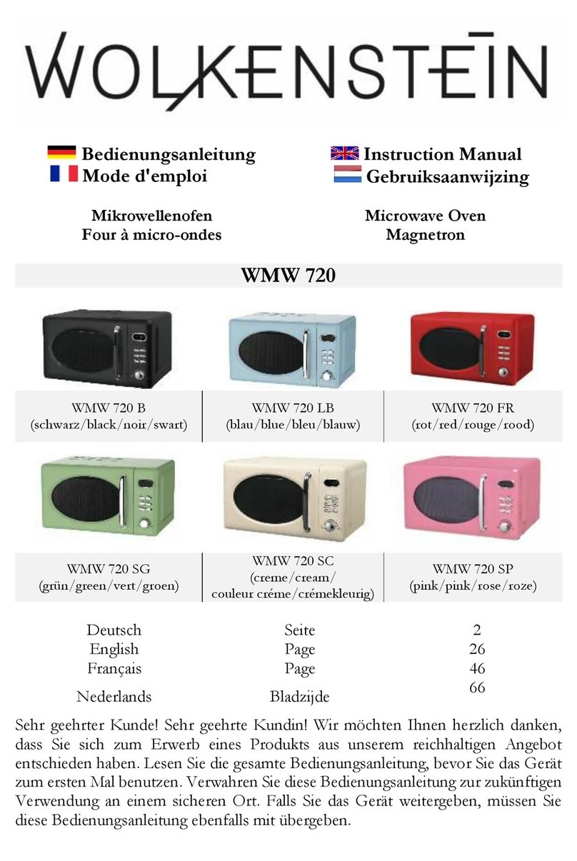 Wolkenstein WMW 720 Series instruction manual