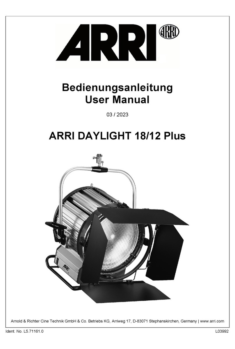 ARRI DAYLIGHT 18/12 PLUS User manual