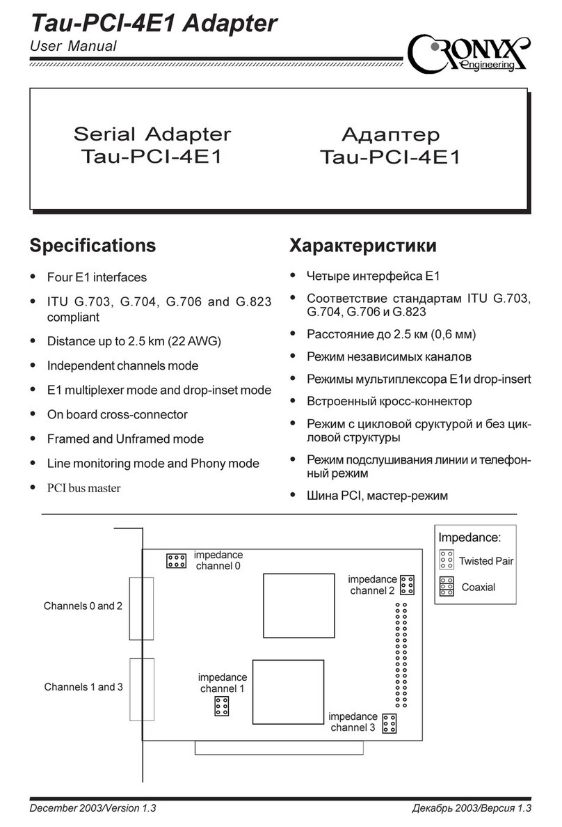 Cronyx Tau-PCI-4E1 user manual