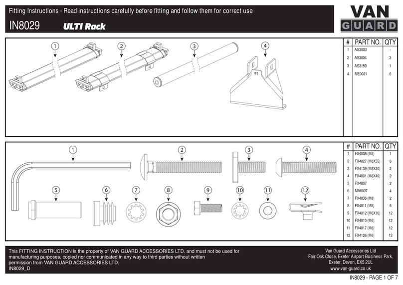 Vanguard ULTI Rack Fitting instructions Vanguard ULTI Rack Fitting instructions