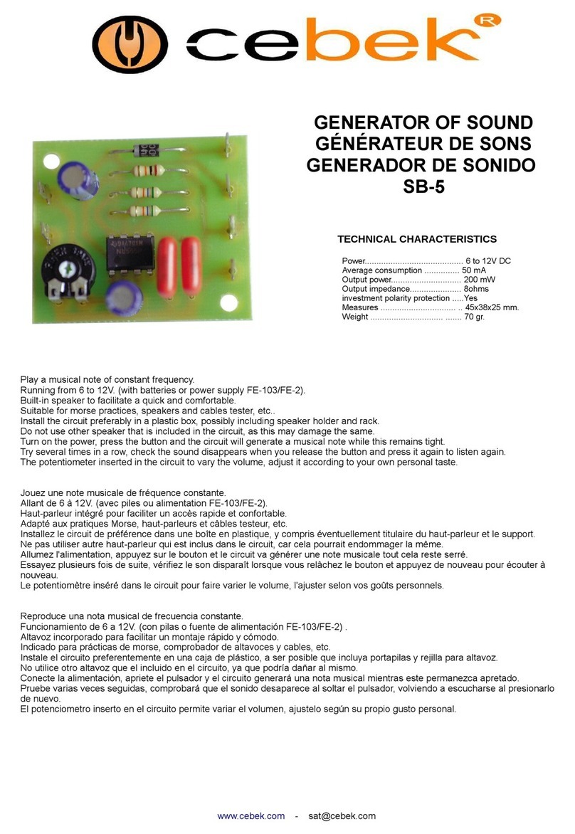 CEBEK SB-5 quick start guide