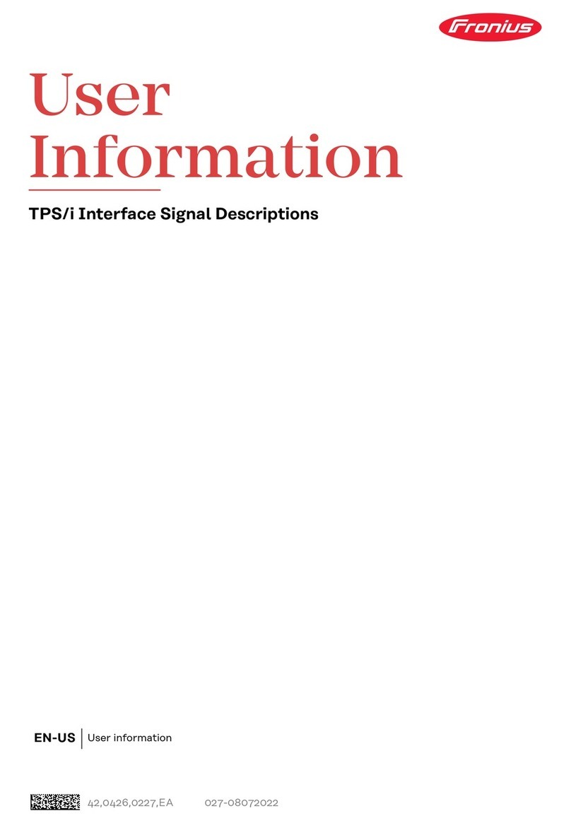 FRO­NIUS TPS/i User information