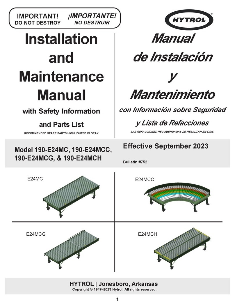 HYTROL 190-E24MC Installation and maintenance manual