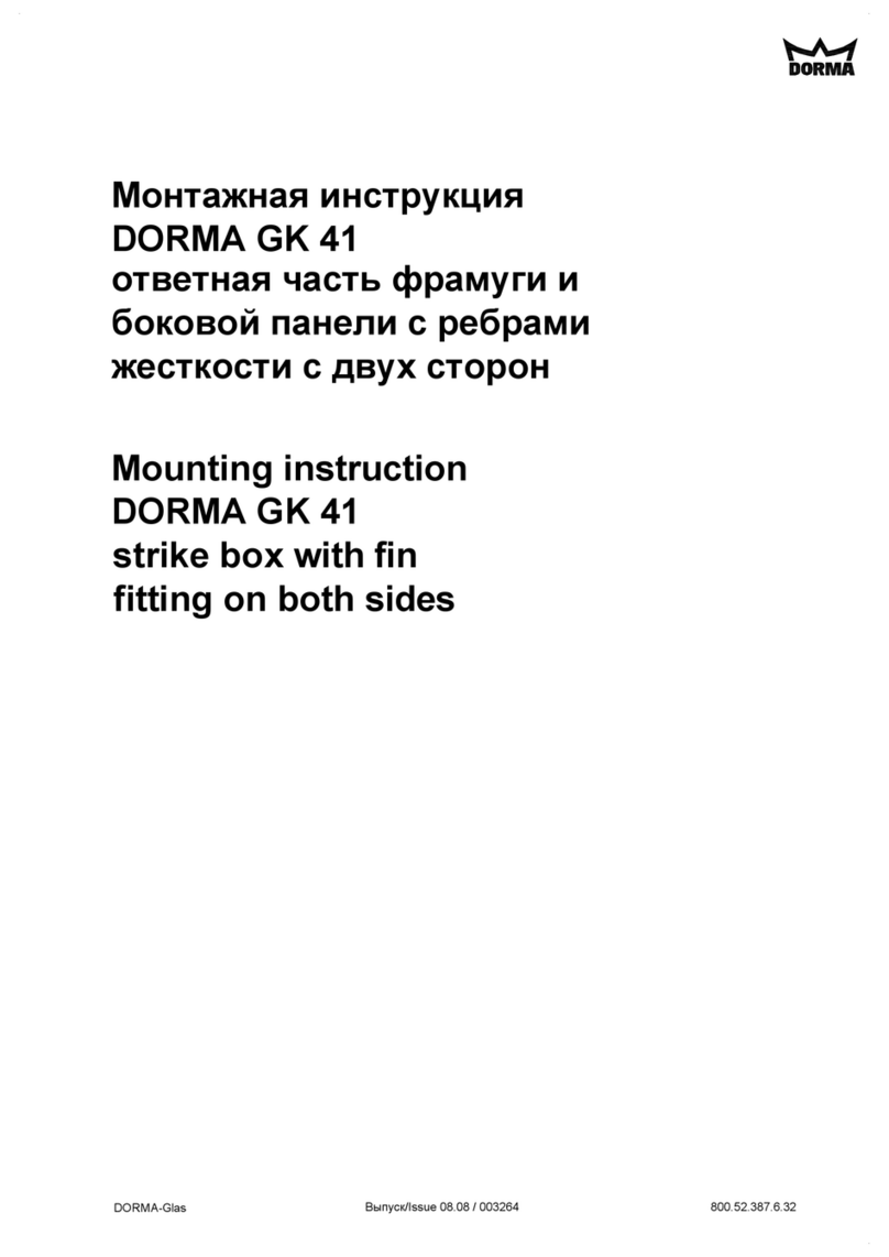 Dorma GK 41 User guide