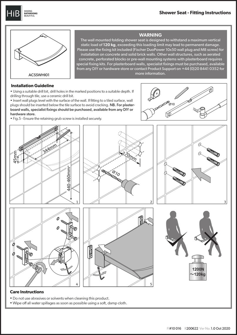 HiB ACSSWHI01 Fitting instructions