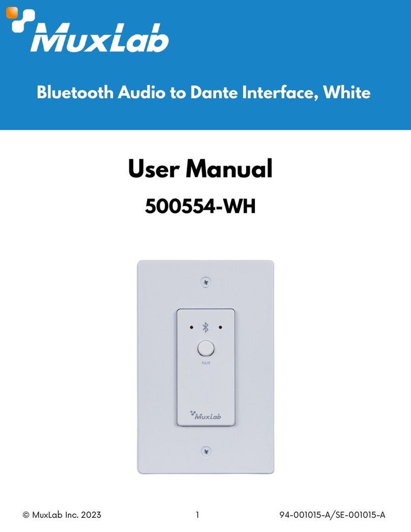 MuxLab 500554-WH user manual