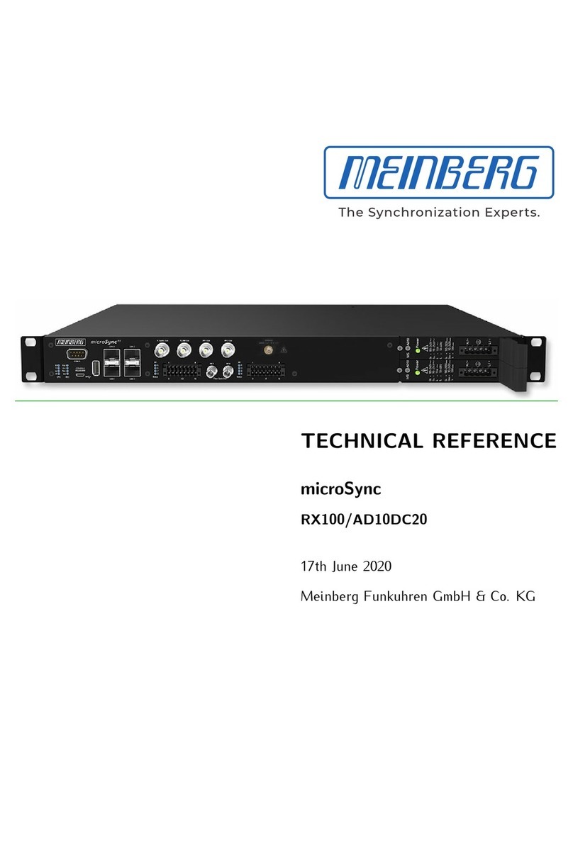 Meinberg microSync RX100/AD10DC20 Use and care manual