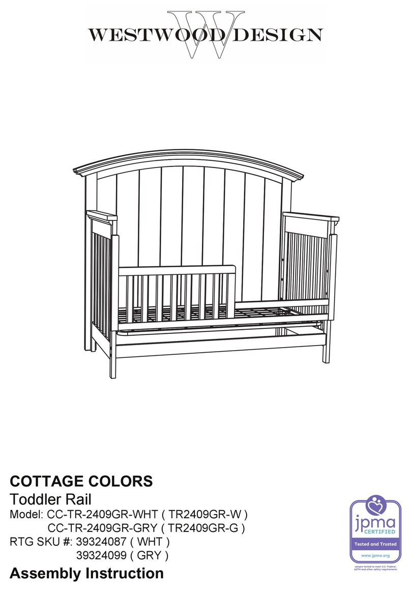 Westwood Design COTTAGE COLORS CC-TR-2409GR-WHT Assembly instruction