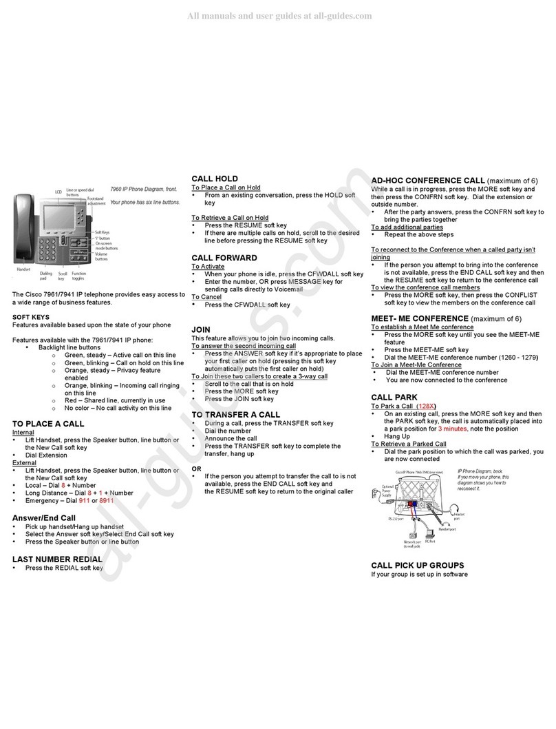 Cisco 7961 User manual