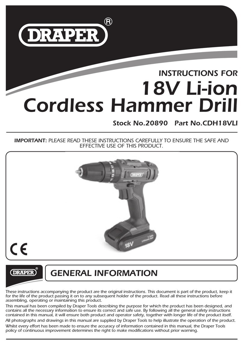 Draper CDH18VLI User manual