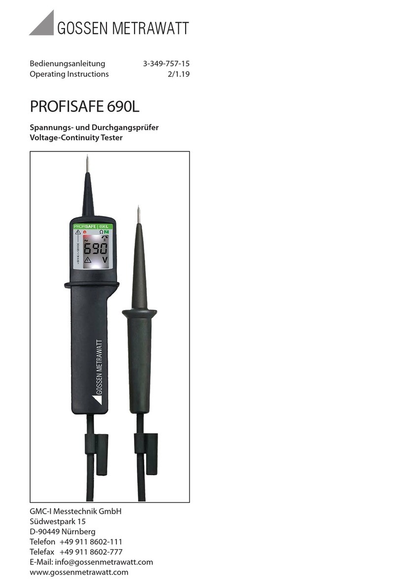 Gossen MetraWatt PROFISAFE 690L User manual