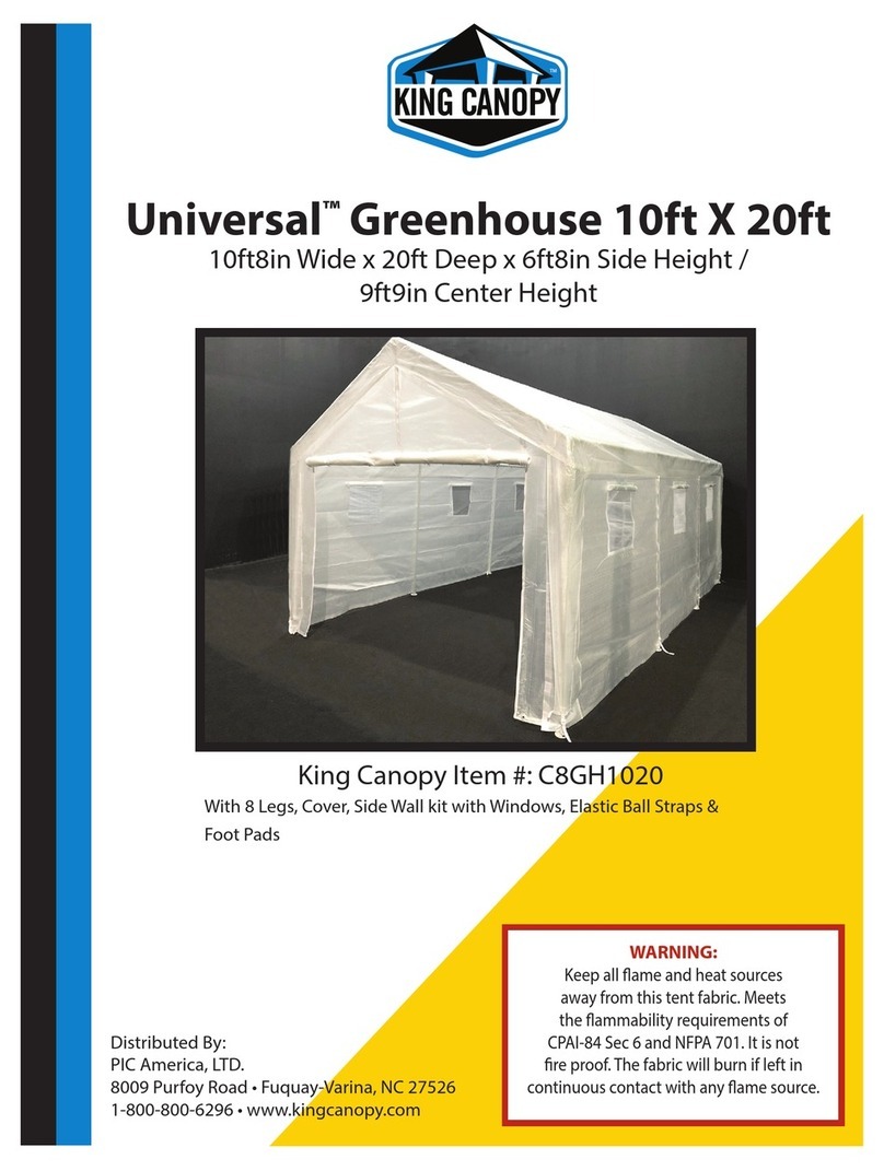 KING CANOPY Universal C8GH1020 manual