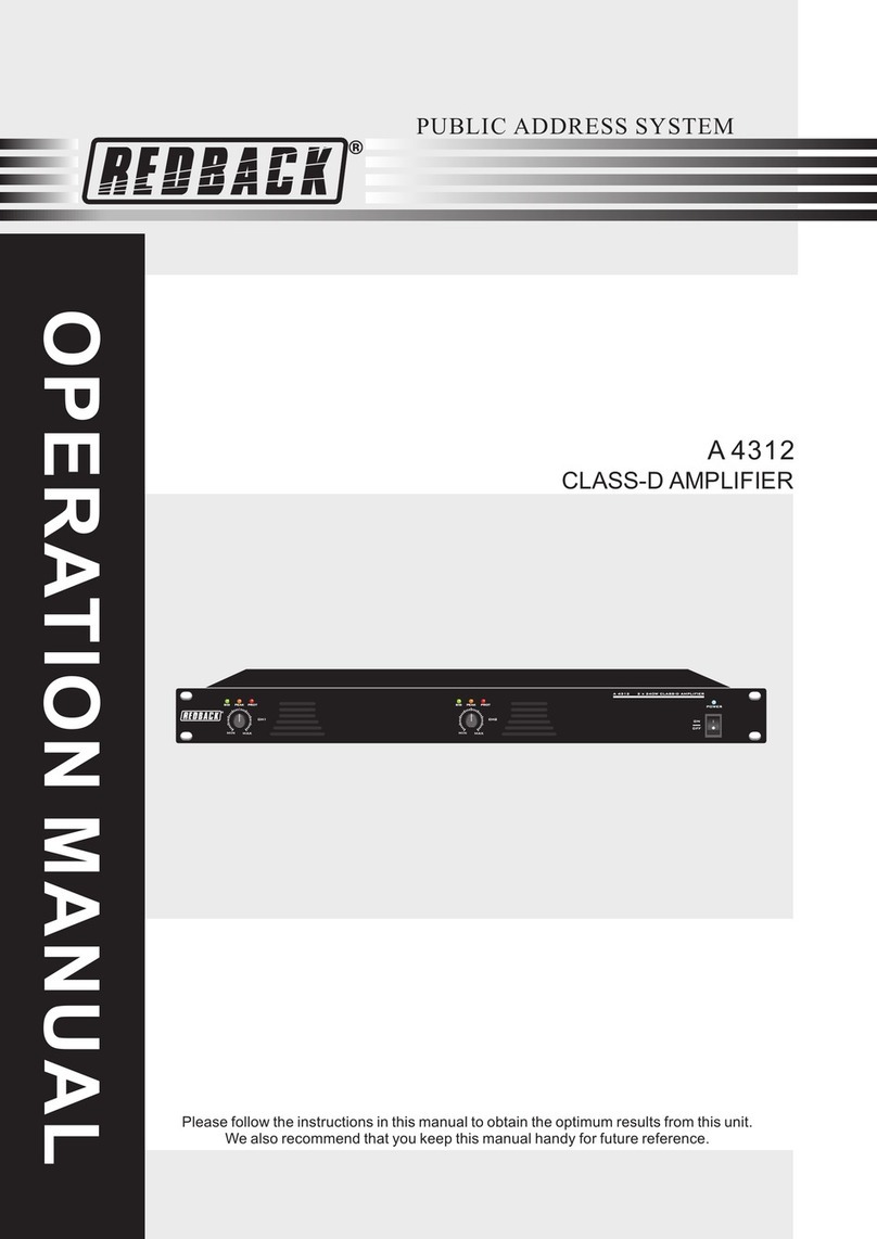 Redback A 4312 Operation manual