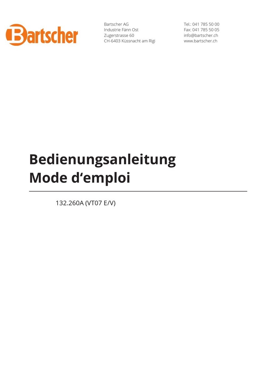 Bartscher VT-07 E User manual