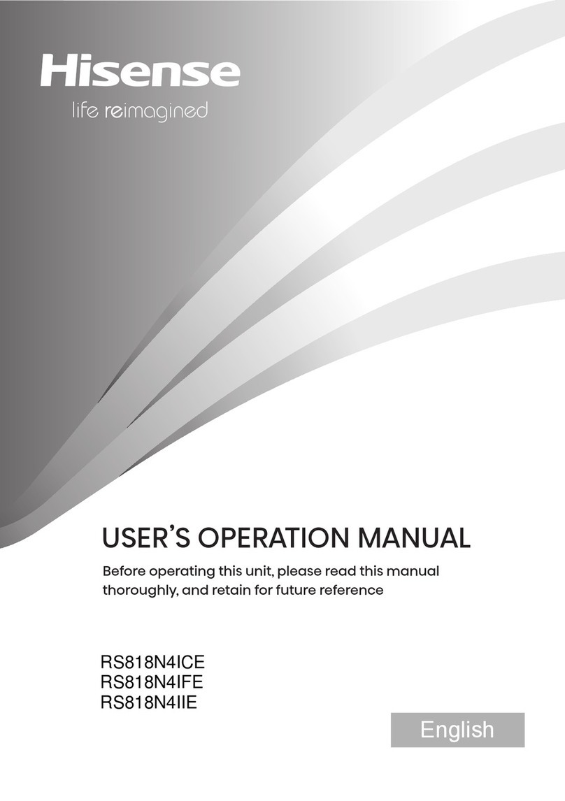 Hisense RS818N4ICE Mounting instructions