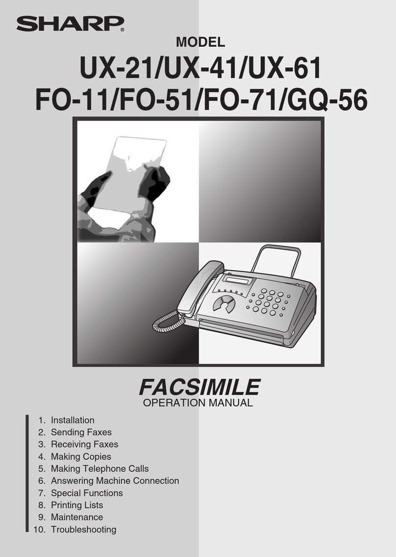 Sharp UX-21 User manual