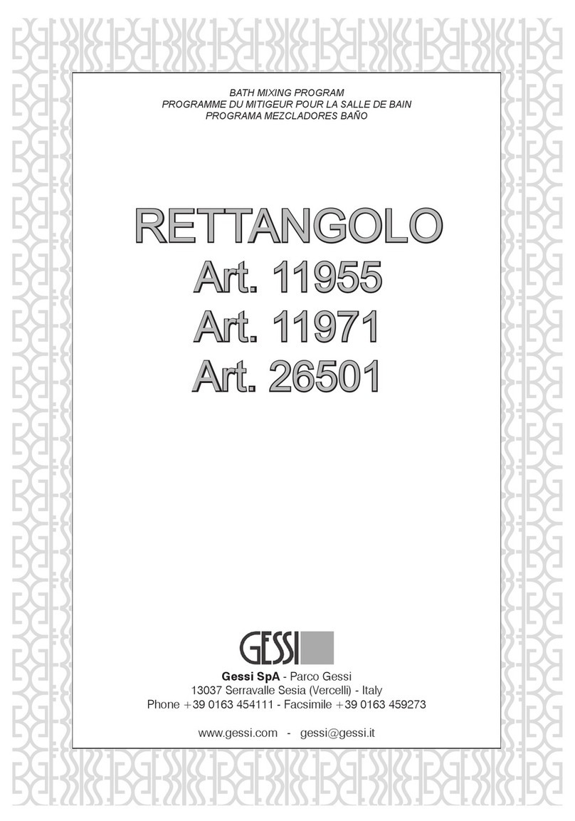 Gessi RETTANGOLO 11955 User manual Gessi RETTANGOLO 11955 User manual