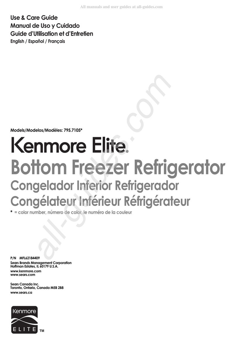 Sears Kenmore Elite 795.7105 Series User manual