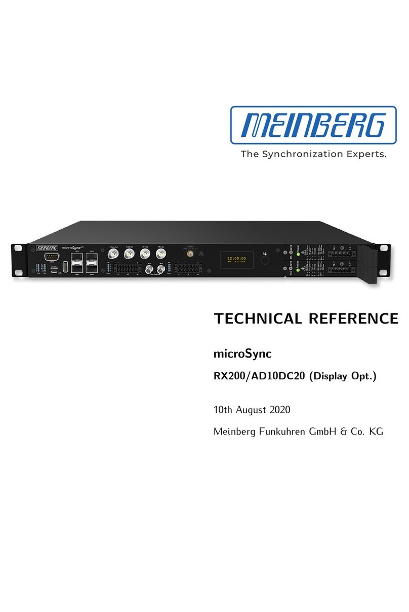 Meinberg microSync RX200/AD10DC20 Use and care manual