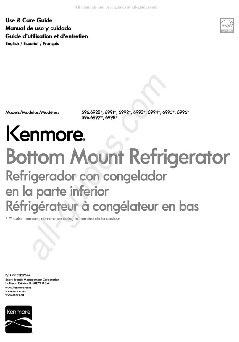 Sears Kenmore 596.6928 Series User manual