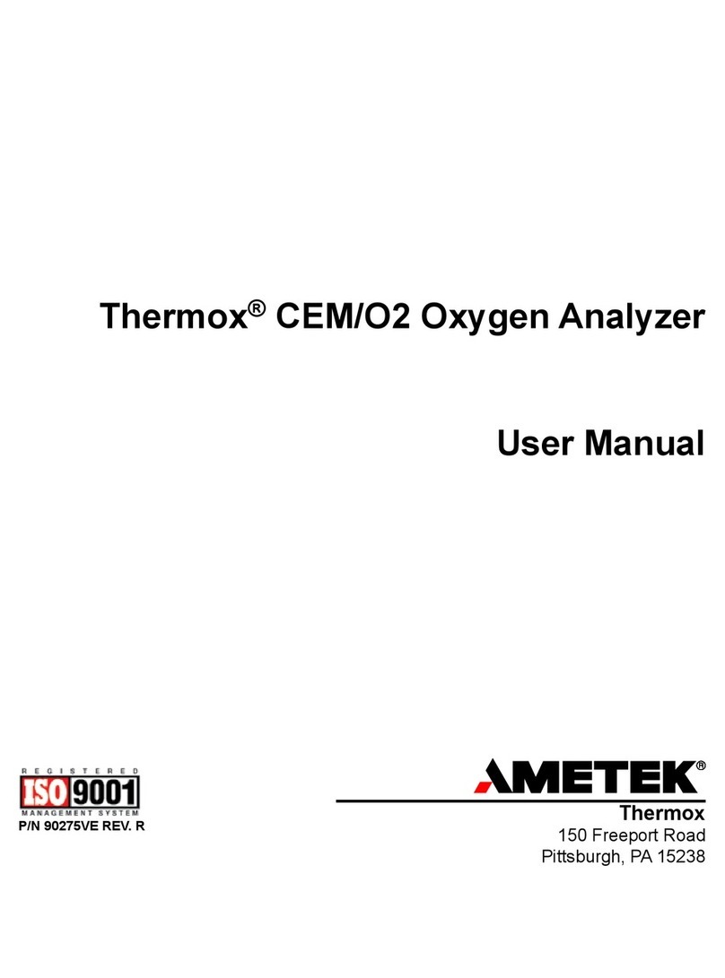 Ametek Thermox CEM/O2 User manual