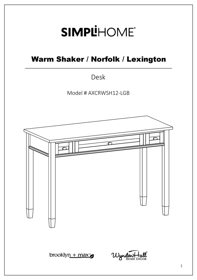 Simpli Home brooklyn + max WyndenHall AXCRWSH12-LGB User manual