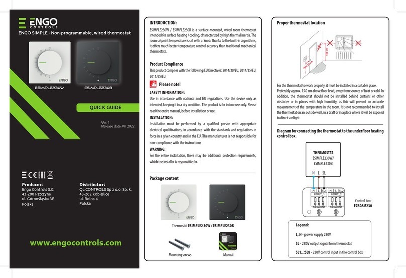 ENGO CONTROLS ESIMPLE230W User manual