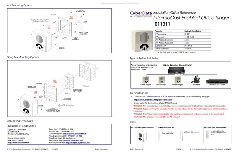 CyberData 011311 Manual