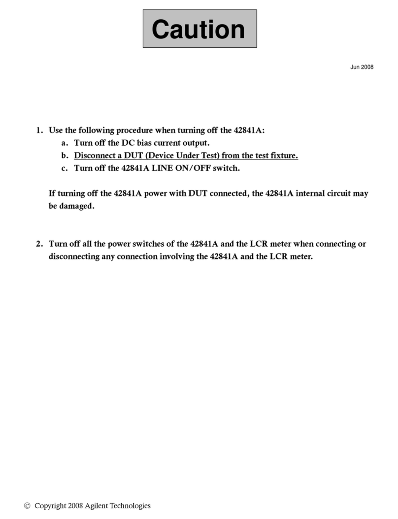 Agilent Technologies 42841A User manual
