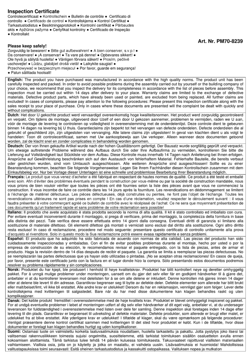 Palmako PM70-8239 User manual
